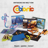 CBionic Baustein-Set Schildkröte grün/braun zeigt flexible Bausteine für kreative, dynamische Naturmodelle mit Elastizität und Reibung.
