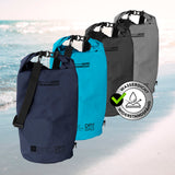 Where Tomorrow Dry Bag 30L - Style 01 - Dunkelblau wasserdichter, robuster Rucksack mit Rolltop-Verschluss für Outdoor-Abenteuer.