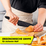 GOURMETmaxx Messerset inkl. Sparschäler - 6-tlg. mit ergonomischen Griffen für sicheres Schneiden und einfache Reinigung in modernem Design.