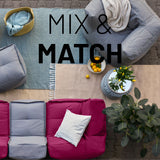 LUMALAND Sitzsack-Sofa Mittelstück Rotwein, kombinierbar mit modularem System, extrastark, 200 L Volumen, abwischbarer Bezug.