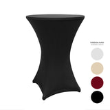 LUMALAND Stehtischhusse - Tisch Bezug - Husse - Ø 70-75 cm - Schwarz - 5er-Set in eleganter, passgenauer Ausführung für Stehtische.