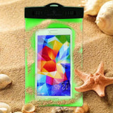 #DoYourSwimming Schutzhülle Beachbag grün schützt Handy und Tablet zuverlässig vor Wasser, Sand und Schmutz am Strand und Badesee.