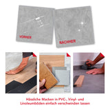 EASYmaxx PVC- & Vinyl-Reparaturset - 19-tlg. zur einfachen Ausbesserung von PVC-, Vinyl- und Linoleumböden.