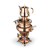 BEEM Samowar Rebecca mit Dispenser aus Edelstahl in Rosé, 5L Wasserbehälter, 1,3L Teekanne, professionell für Tee.