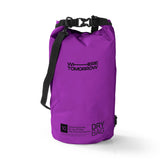 Where Tomorrow Dry Bag 10L - Style 01 - Lila, wasserdichter, robuster Outdoor-Rucksack mit verstellbarem Schultergurt.