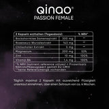 Qinao FEMALE 90 Dragees mit Vitamin B6, Zink, Bockshornklee und Rosenwurz, vegan und pflanzliche Energie aus Deutschland.