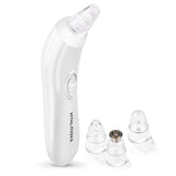VITALmaxx Porenreiniger - Für reine Gesichtshaut, weiß, mit 4 Aufsätzen, kabelloser Betrieb, Mikrodermabrasionsfunktion für gepflegtes Hautbild.
