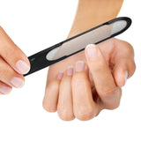 MIWIAM Nagelfeilen 3er-Set für Finger- und Fußnägel in mint, flieder, schwarz, rostfrei und langlebig für präzises Nagelfeilen.