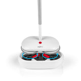 MAXXMEE Akku-Rotationsmopp mit rotierenden Mikrofaserpads und kabellosem Design, ideal für alle Hartböden.