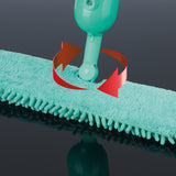 CLEANmaxx Spray-Mopp 2 Kammer-System türkis mit abnehmbarem Mikrofaser-Reinigungstuch und drehbarem Moppkopf für effektives Putzen.