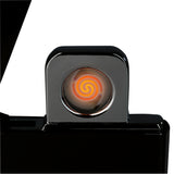 EASYmaxx USB Feuerzeug Glühspirale schwarz, wiederaufladbar, elektrisch, kompakt, ohne Gas, mit hitzeaktiver Glühspirale wie KFZ-Anzünder.