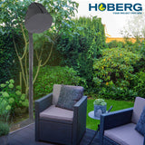 Hoberg Heizstrahler-Schutzhülle wasserfest und UV-resistent schützt Hoberg Heizstrahler mit Standfuß zuverlässig im Außenbereich.