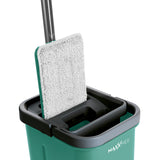 MAXXMEE Komfort-Mopp 2 Kammer-System türkis mit Eimer, Auswring-Mechanismus und optimalem Feuchtigkeitsgrad für empfindliche Böden.