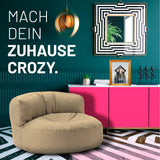 LUMALAND Sitzsack Lounge (320 L) Beige, modern und gemütlich, für In- & Outdoor, leicht transportierbar und pflegeleicht.