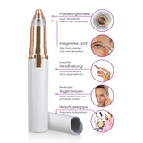 VITALmaxx Haarentferner "Perfect Shave" kabellos mit LED-Licht, schmerzfrei, ohne Rötung und im Lippenstift-Design für perfekte Augenbrauen.