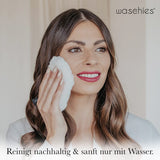 waschies® Waschbare Abschminkpads Black Edition - 7er Set, sanfte Gesichtsreinigung mit wiederverwendbaren Mikrofaser-Pads nur mit Wasser.
