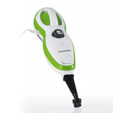 CLEANmaxx Dampfbesen - 5in1 limegreen/weiß mit Hub für Boden-, Teppich-, Hand-, Fenster- und Textilreinigung, 350 ml Wassertank.