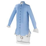 MAXXMEE Bügler für Hemden & Blusen in Weiß/Silber trocknet und bügelt Hemden und Blusen automatisch in einem Schritt.