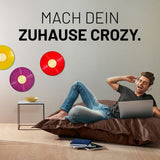 LUMALAND XXL Microvelours Sitzsack 380L in Braun, 140x180 cm, bequemer Indoor Riesensitzsack zum Entspannen und Relaxen.