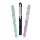 MIWIAM Nagelfeilen 3er-Set für Finger- und Fußnägel in mint, flieder und schwarz, rostfrei, langlebig und hygienisch.