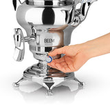 BEEM ODESSA+ Samowar - 3 L elektrischer Edelstahl-Samowar mit Thermostat und berührungslosem Dispenser für Tee und Wasser.