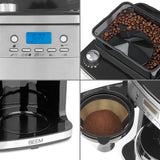 BEEM FRESH-AROMA-PERFECT SUPERIOR Filterkaffeemaschine mit Mahlwerk, 1,5 l Glaskanne, 28 stufige Mahlgradeinstellung, Digitalanzeige, Timer