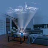 Hertha BSC LED-Echtwachskerze mit rotierendem VfB-Wappen projiziert Hertha-Logos, 3 Geschwindigkeitsstufen, Timer, batteriebetrieben oder USB.