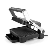 MAXXMEE Kontakt-Grill mit 6 Programmen - 2000W, großer antihaftbeschichteter Grill mit Touch-Display und abnehmbaren Platten.