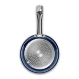 Bratoni Aluminium-Pfanne Diamant - 20 cm - blau mit Induktionsboden und Edelstahl-Griff, kratzfest und antihaftbeschichtet.