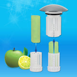 Abfluss-Fee Waschbecken 1x Verschlussstopfen & 5x Duftstein Zitrone/Apfel verhindert Verstopfungen und schlechte Gerüche im Abfluss.
