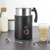 MILK-PERFECT Induktions-Milchaufschäumer mit 260ml Edelstahlkanne und LED-Anzeige für cremigen Milchschaum und warme Milch.