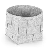N8WERK Filz-Aufbewahrungskorb S Hellgrau, moderner faltbarer Filzkorb, 24x24x24 cm, schonend für Böden und vielseitig einsetzbar.