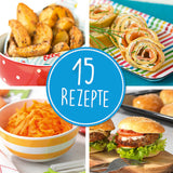 Kinderleichte Becherküche Buch - Band 5 zeigt 15 ofenfertige Rezepte für die ganze Familie mit kindgerechten Mahlzeiten.