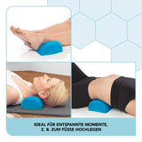 MAXXMEE Entspannungskissen mit Wabenstruktur - 27 x 8,5 cm - schwarz, ergonomisches Gelkissen zur Unterstützung von Nacken, Rücken und Füßen.