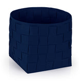 N8WERK Filz-Aufbewahrungskorb L Dunkelblau, moderner faltbarer Filzkorb 40x40x40 cm, schonend für Böden und vielseitig einsetzbar.