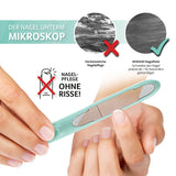 MIWIAM Nagelfeile für Finger- und Fußnägel mint mit grober und feiner Struktur für präzises, rissfreies Nagelmodellieren.
