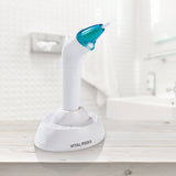 VITALmaxx Zahnpflege Zwischenraumreiniger - weiß, handlicher, batteriebetriebener Zahnzwischenraum-Reiniger mit Vibrationsfunktion und Leuchte.