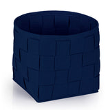 N8WERK Filz-Aufbewahrungskorb M Dunkelblau, moderner faltbarer Filzkorb 32x32x32 cm, platzsparend und bodenschonend.