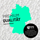 LUMALAND Sitzsack Drops (300 L) mit hochwertigen EPS-Perlenfüllung, hergestellt in Deutschland, für drinnen und draußen in Stahlgrau.