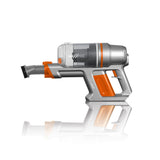 MAXXMEE Akku-Zyklon-Staubsauger Pet Star orange/silber kabelloser Handstaubsauger mit rotierender Turbo-Polsterdüse.