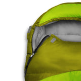 Where Tomorrow Camping Schlafsack Classic Mumienschlafsack mit Tasche oliv-hellgrün, wasserabweisend, atmungsaktiv, 230x80x55 cm