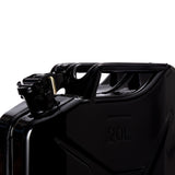 Oxid7® 3x Metall Benzinkanister 20 Liter - Schwarz mit UN-Zulassung, Pulverbeschichtung und Korrosionsschutz für Benzin und Diesel.
