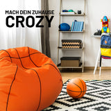 LUMALAND Luxury Basketball Sitzsack – hochwertiges, gemütliches Sitzkissen im Basketball-Design für Indoor und Outdoor.