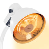 Hoberg Infrarot-Heizstrahler mit Standfuß, Carbon-Infrarot-Heizelement, variabler Lampenkopf und Fernbedienung, modern und warm.