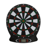 MAXXMEE Dartscheibe mit 6 Pfeilen und 6 Ersatzspitzen + Batterien, elektrische Dartscheibe mit Soundeffekten und LCD-Anzeige