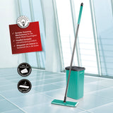MAXXMEE Komfort-Mopp 2 Kammer-System - türkis mit Auswring-Mechanismus und Gelenk für einfache Reinigung ohne Bücken.