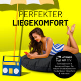 LUMALAND Sitzsack Drops (300 L) - In- & outdoor Sitzsack in Schwarz mit atmungsaktiver Füllung für perfekten Liegekomfort.