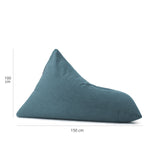 LUMALAND Sitzsack Interior Line dreieckig 150x100x100 cm in Aqua, Leinen-Optik, 370l Füllung, komfortables Sitzkissen für Indoor-Bereich.