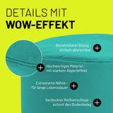 LUMALAND Sitzsack Pouf (50 L) Türkis mit abnehmbarem Bezug, wasserabweisendem Material, extrastarken Nähten und verdecktem Reißverschluss.