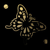 Hoberg LED Pflanzsäule in 3D Beton-Optik mit dekorativem Schmetterlingsdesign und integrierter LED-Beleuchtung, wetterbeständig und flexibel.